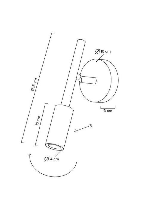 MOOSEE lampa ścienna PRISMA czarna