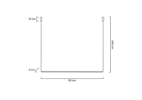 Moosee MOOSEE lampa wisząca OMBRE LEVEL 80 czarna
