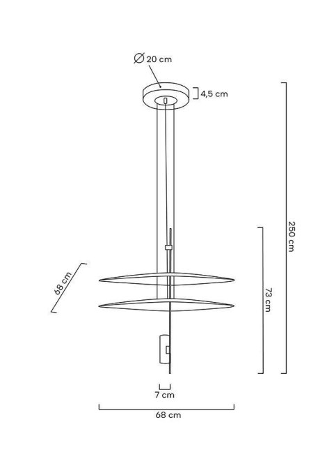 Moosee MOOSEE lampa wisząca PARROT 68 złota