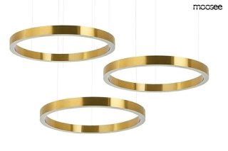 Moosee MOOSEE lampa wisząca RING 80 + 80 + 80 złota na jednej podsufitce
