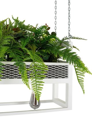 MOOSEE lampa wisząca / kwietnik SEMIRA 100 INDUSTRIAL biała