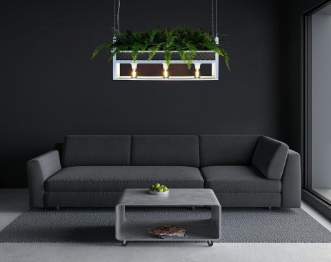 MOOSEE lampa wisząca / kwietnik SEMIRA 100 INDUSTRIAL biała