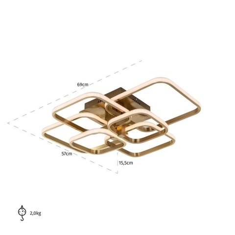 Richmond Interiors RICHMOND lampa sufitowa CAILEY szczotkowane złoto