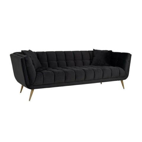 Richmond Interiors RICHMOND sofa HUXLEY ANTRACIET - welur, szczotkowane złoto