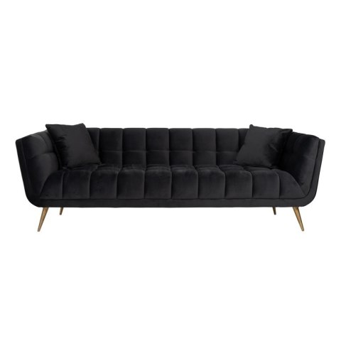 Richmond Interiors RICHMOND sofa HUXLEY ANTRACIET - welur, szczotkowane złoto