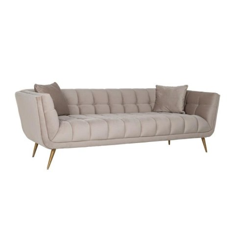 Richmond Interiors RICHMOND sofa HUXLEY KHAKI - welur, szczotkowane złoto
