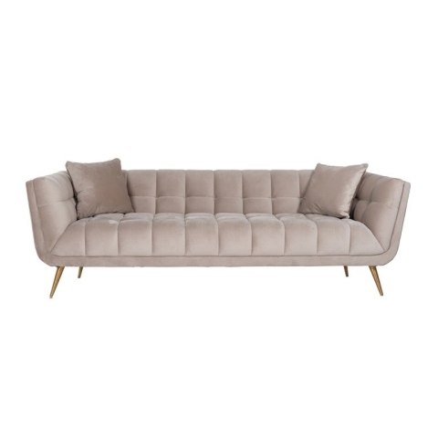 Richmond Interiors RICHMOND sofa HUXLEY KHAKI - welur, szczotkowane złoto
