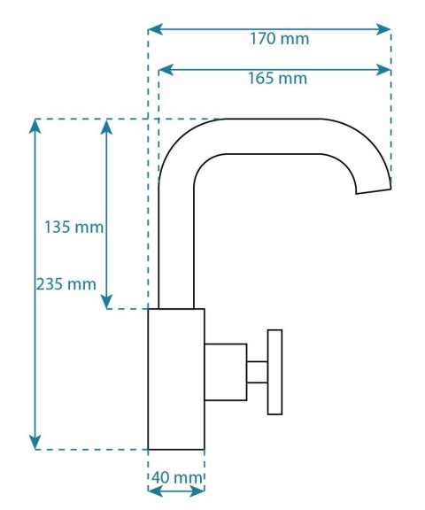 BATERIA UMYWALKOWA VERTIGO SIDE CZARNA WYSOKA