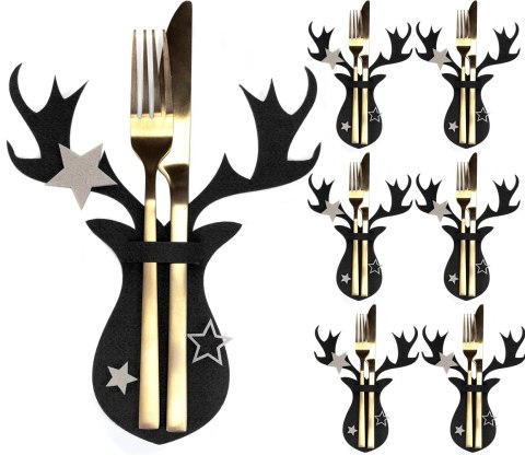 311377A POKROWIEC NA SZTUĆCE RENIFER BLACK 6SZT