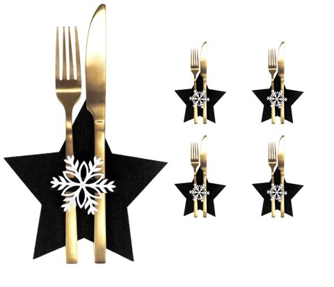 311378A POKROWIEC NA SZTUĆCE STAR BLACK 4SZT