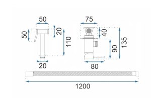 BATERIA BIDETOWA PODTYNKOWA LOOP LUNGO BIAŁA