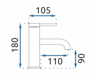 BATERIA UMYWALKOWA JS-B801B SPOT CZARNA NISKA