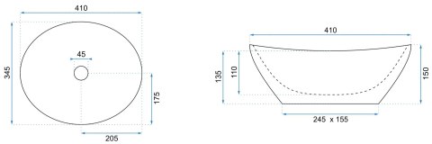 UMYWALKA SOFIA BLACK/WHITE - NABLATOWA
