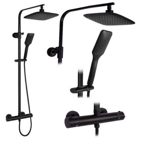 ZESTAW NATRYSKOWY TOM CZARNY TERMOSTAT