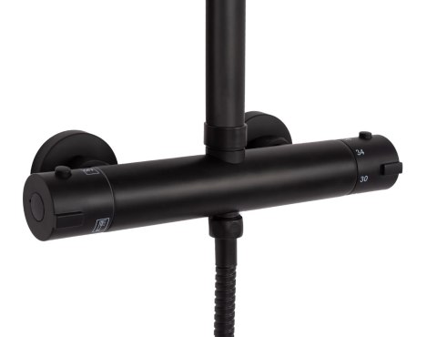 ZESTAW NATRYSKOWY TOM CZARNY TERMOSTAT