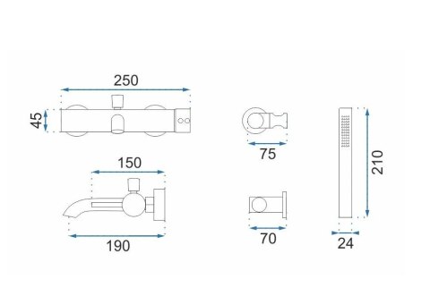 BATERIA WANNOWA LUNGO BIAŁA