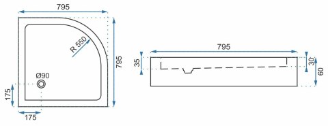BRODZIK LOOK WHITE 80x80