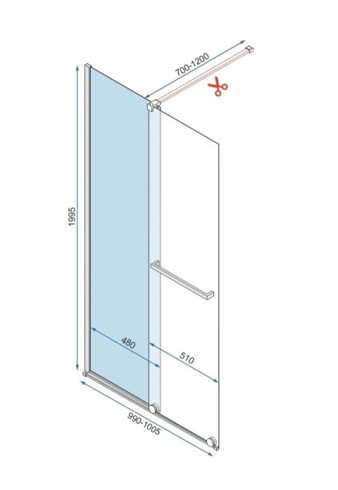 ŚCIANKA PRYSZNICOWA CORTIS GOLD 100