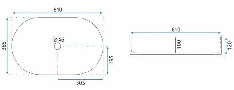 UMYWALKA NADIA 60 GOLD EDGE - NABLATOWA