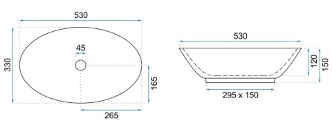 UMYWALKA PAMELA BLACK MARBLE SHINY - NABLATOWA