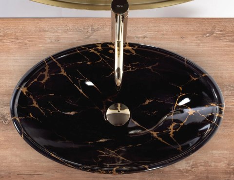 UMYWALKA PAMELA BLACK MARBLE SHINY - NABLATOWA