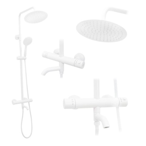 ZESTAW NATRYSKOWO-WANNOWY LUNGO BIALY TERMOSTAT