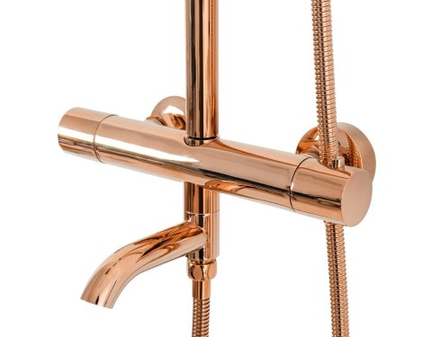 ZESTAW NATRYSKOWO-WANNOWY LUNGO RÓŻOWE ZŁOTO TERMO