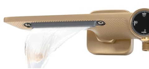 ZESTAW NATRYSKOWY HELIX ZŁOTY SZCZOTKOWANY