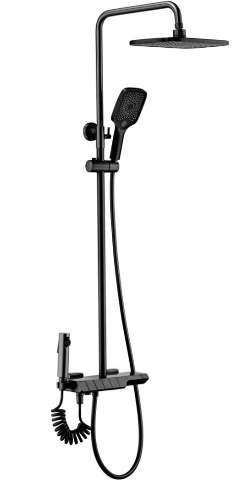 ZESTAW NATRYSKOWY ROB CZARNY TERMOSTAT