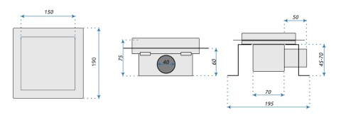 ODPŁYW CROSS 120x120 SZCZOTKOWANY