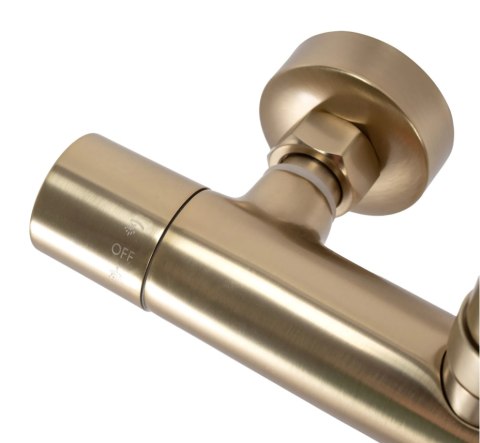 ZESTAW NATRYSKOWY PAROT ZŁOTY SZCZOTKOWANY TERMOST