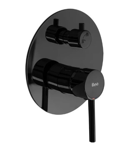 ZESTAW NATRYSKOWY PODTYNKOWY LUNGO CZARNY METALICZ