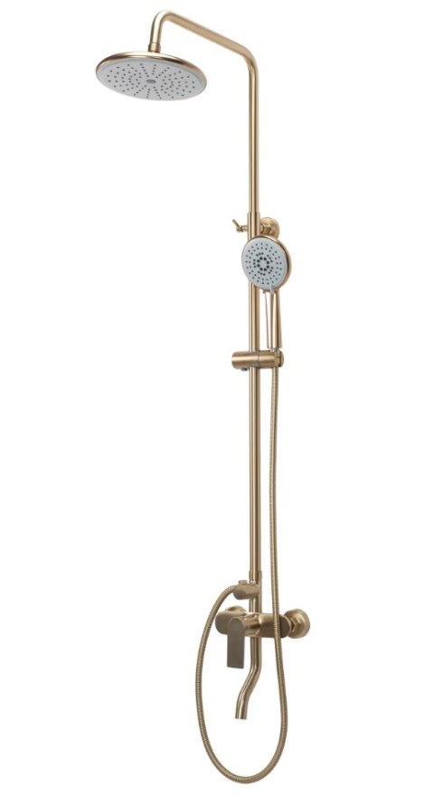 ZESTAW NATRYSKOWY VERSO ZŁOTY SZCZOTKOWANY