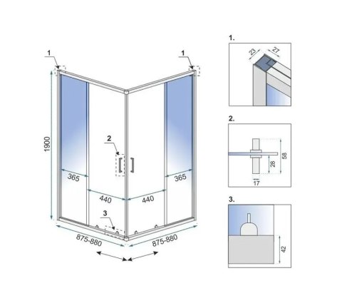 KABINA CITY BLACK 90x90