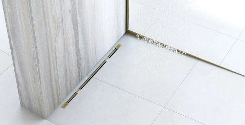 LISTWA SPADKOWA ZŁOTA SZCZOTKOWANA 100 cm PRAWA