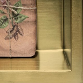 PÓŁKA WNĘKOWA 09 30x60x10 ZLOTY SZCZOTKOWANY