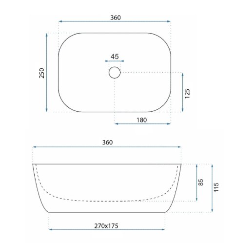 UMYWALKA BELINDA MINI STONE MATT - NABLATOWA