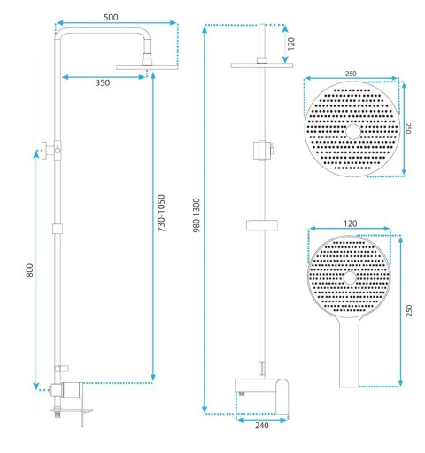 ZESTAW NATRYSKOWY AVALON TYTAN