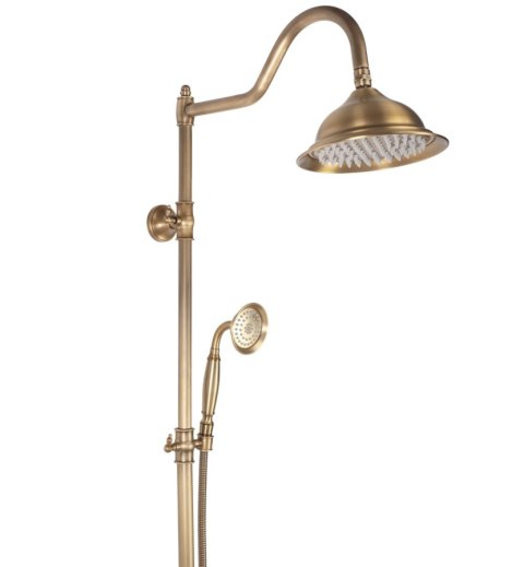 ZESTAW NATRYSKOWY BERGAMO BRĄZ ANTYCZNY