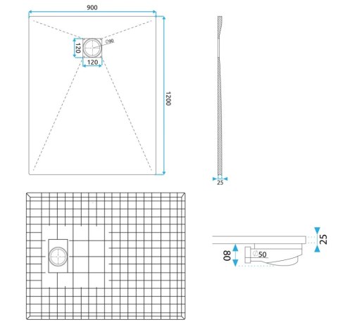 BRODZIK MAGNUM GREY 80x100
