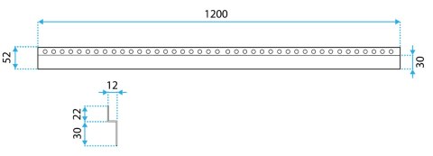 LISTWA CZOŁOWA ZŁOTA 130 cm