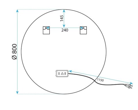 LUSTRO LED MMJ BRUSH GOLD 50cm