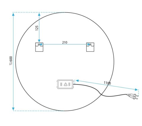 LUSTRO LED MMJ BRUSH GOLD 50cm