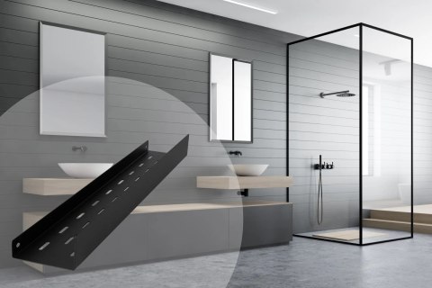 PÓŁKA ŁAZIENKOWA SF04-600-B BLACK