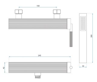 BATERIA PRYSZNICOWA JS-B34804G ARGON ZŁOTA