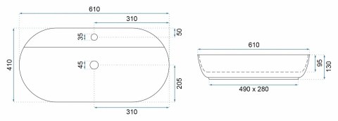 UMYWALKA AURA 61 BRUSH GOLD/WHITE - NABLATOWA