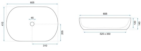 UMYWALKA CLEO 61 BLACK BRUSH/COPPER - NABLATOWA