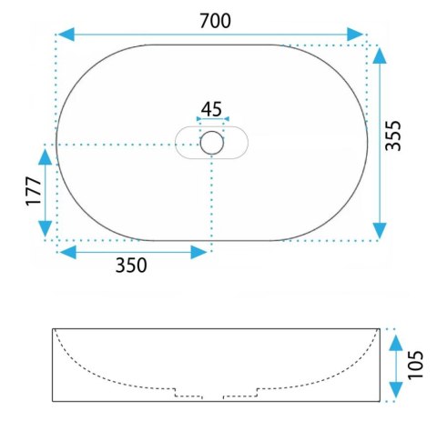 UMYWALKA KONGLOMERAT IRIS 71 GREY MATT - NABLATOWA