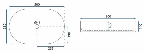 UMYWALKA NADIA 50 BLACK STONE - NABLATOWA