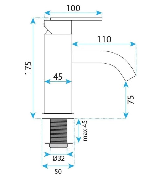 BATERIA UMYWA JS-11801BG ONTARIO ZŁOTA SZCZ NISKA